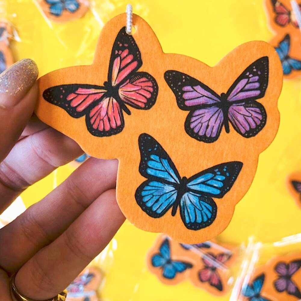 Butterfly Air Freshener - Vanilla Scent (Car/Bathroom)